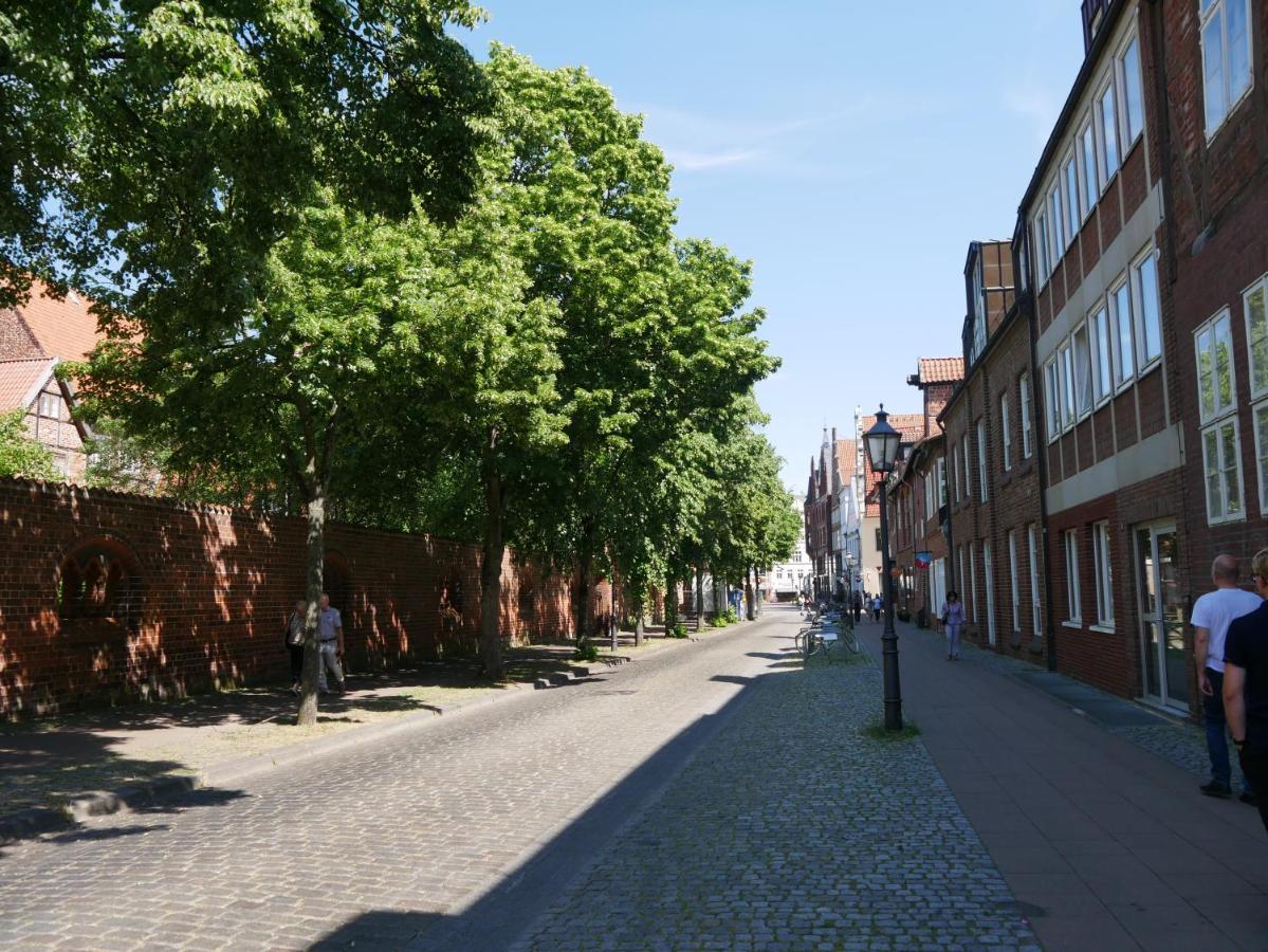 Zentrales Altstadt - Apartment In Lueneburg Mit Terrasse & Parkplatz Dış mekan fotoğraf